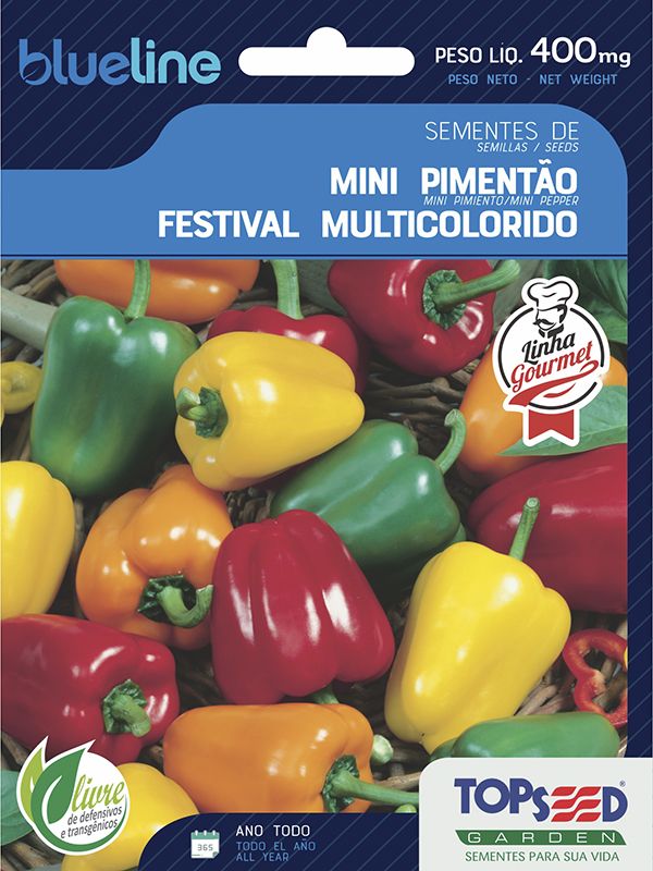 Pimentão Mini Festival Multicolorido